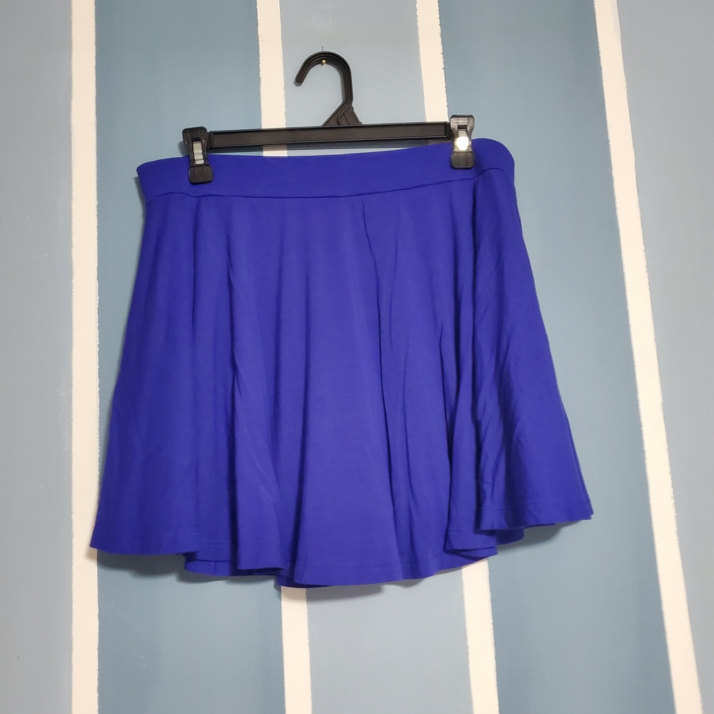 Express Royal Blue Circle Skater Skirt